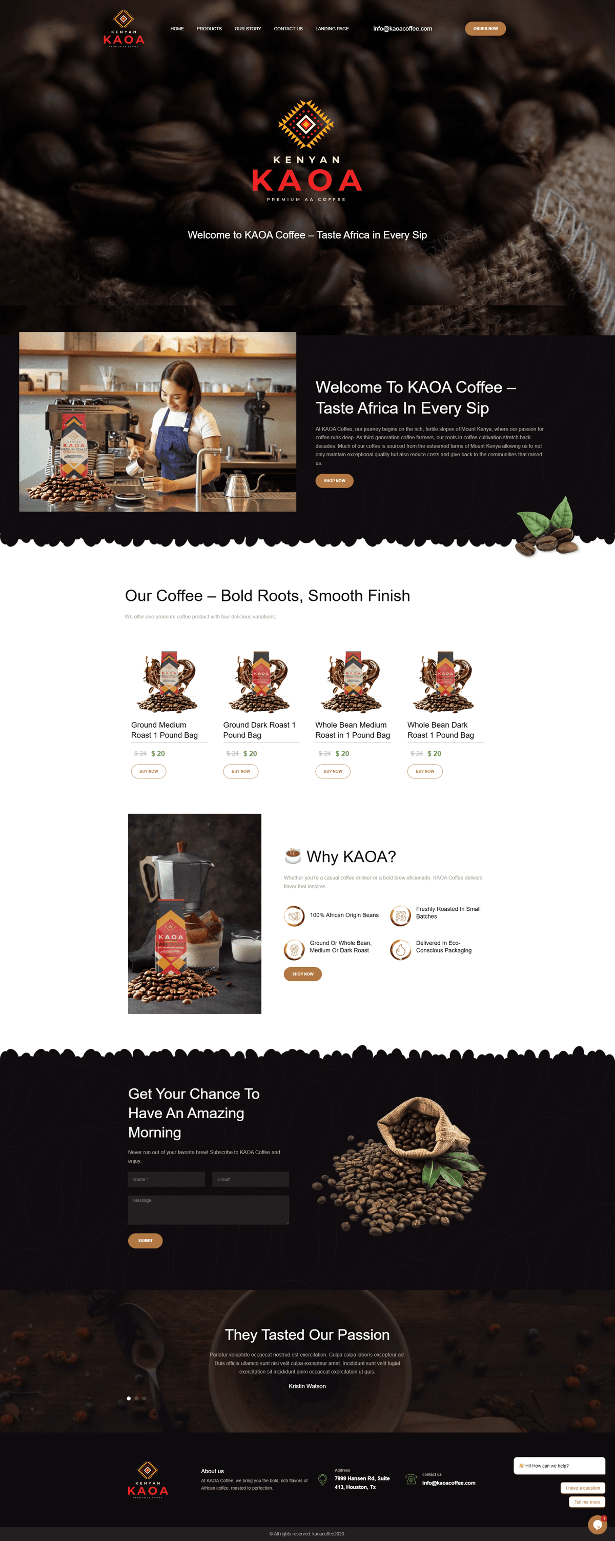 Kenyan KAOA - Premium Coffee E-Commerce