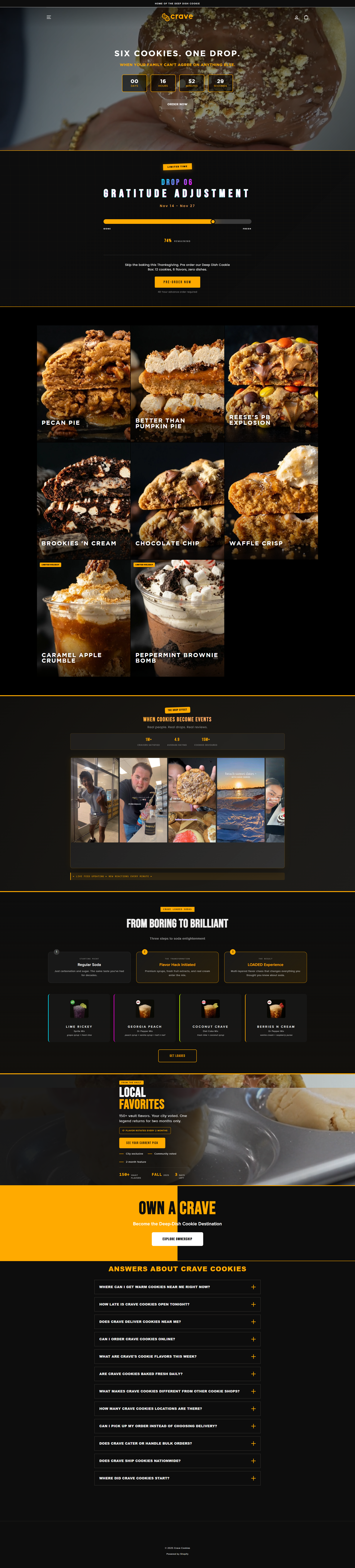 CRAVE Cookies - Limited Drop E-Commerce