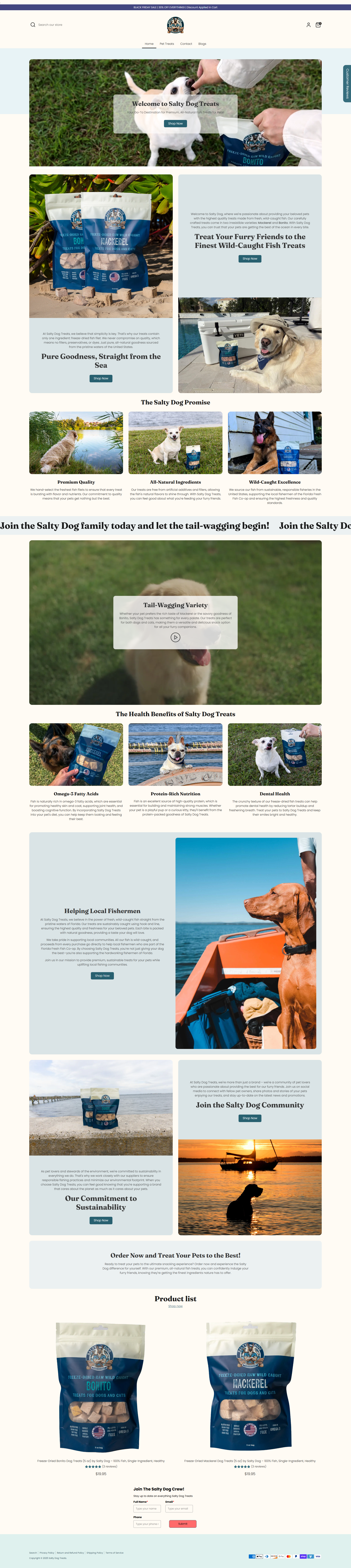 The Salty Dog - Premium Pet Treats Store