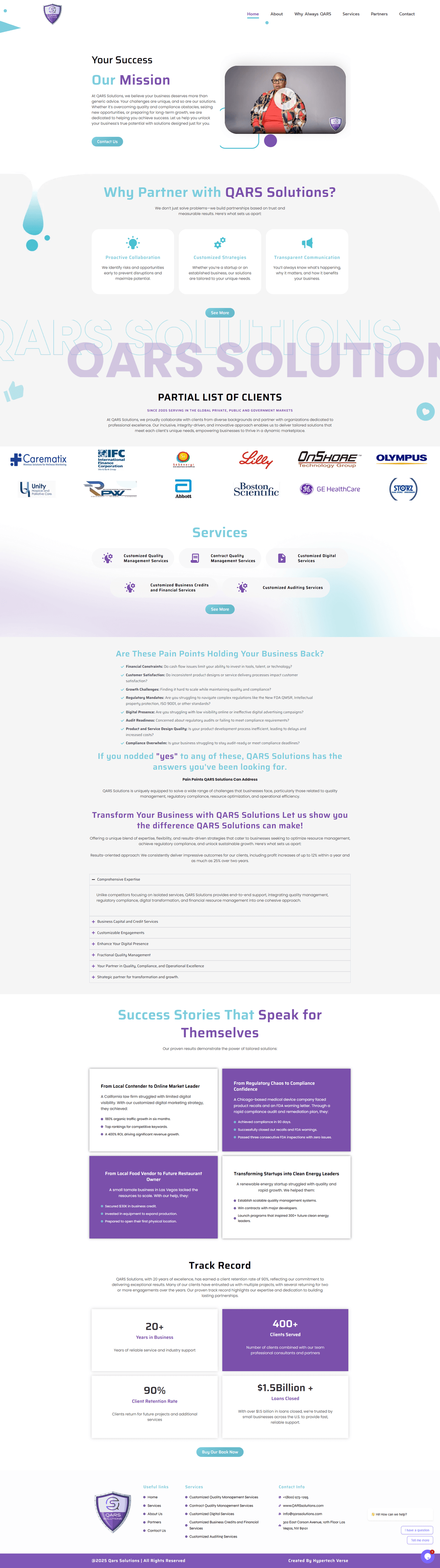QARS Solutions - Business Consultancy Site